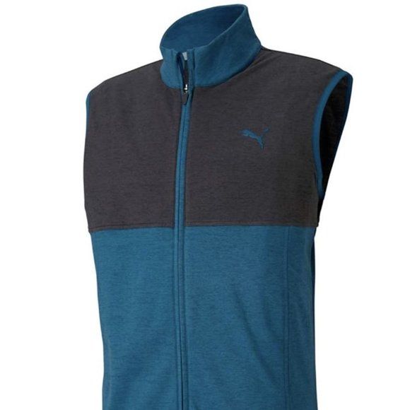 PUMA 597127 Golf Cloudspun Warm  Up Vest Digi-Blue - Picture 1 of 1